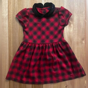 Polo Ralph Lauren Red Black Plaid Dress, size 2T